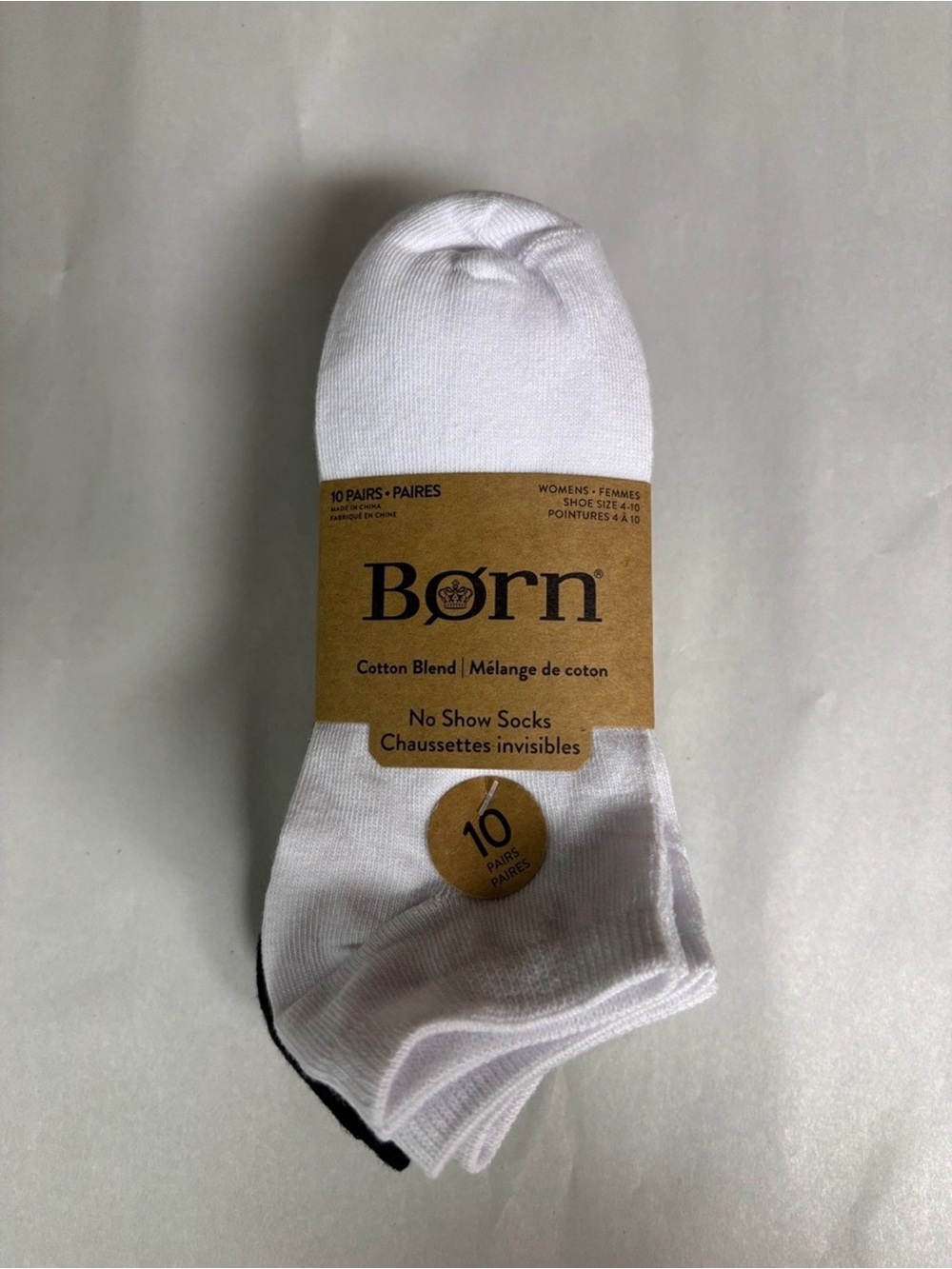 New Born Socks Women’s 10 Pair Cotton Blend Black & White No Show Socks Casual